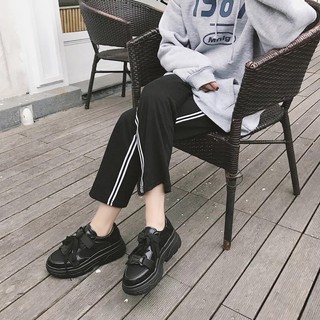 [order ] giày đế khủng nữ đen trắng