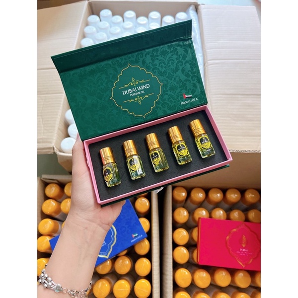 Sét 5 Chai Tinh Dầu Nước Hoa Dubai Mini Cho Cả Nam Và Nữ