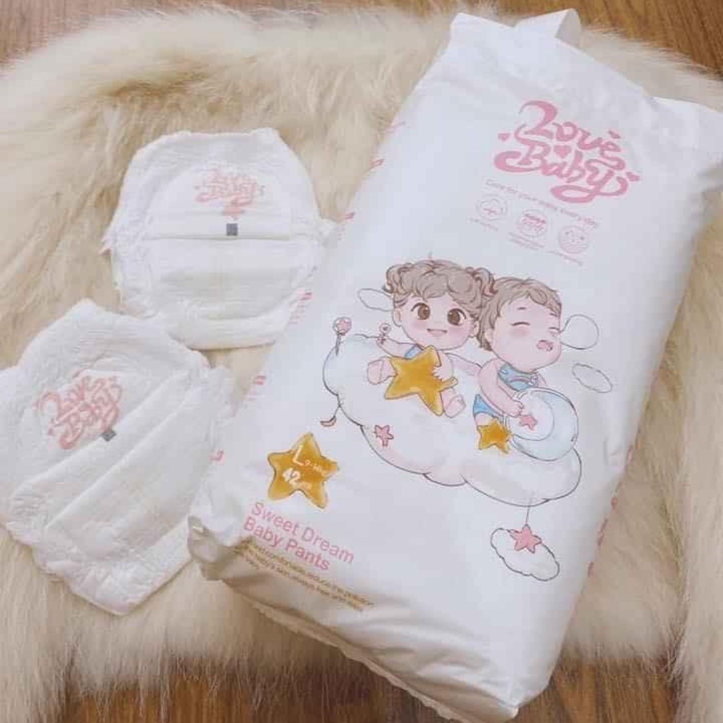 Miếng dùng thử - Bỉm quần / dán hữu cơ LOVEBABY đủ size NB36, S50, M46, L42, XL38, XXL34