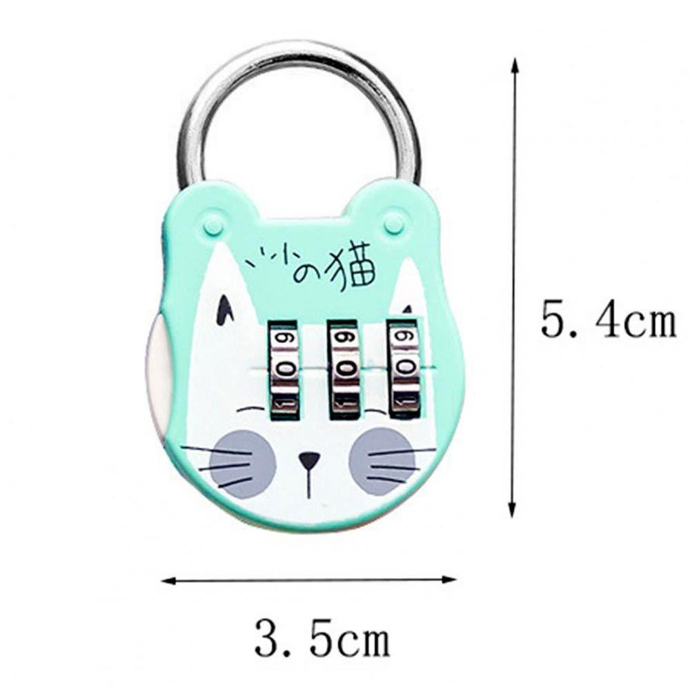 Bộ 2 Ổ Khóa Mật Khẩu Mini Đa Năng Họa Tiết Hoạt Hình Dễ Thương