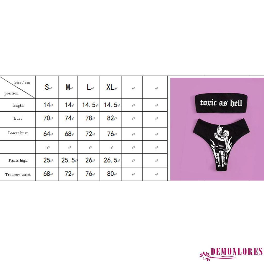 Bộ bikini in chữ cái thời trang nữ tính