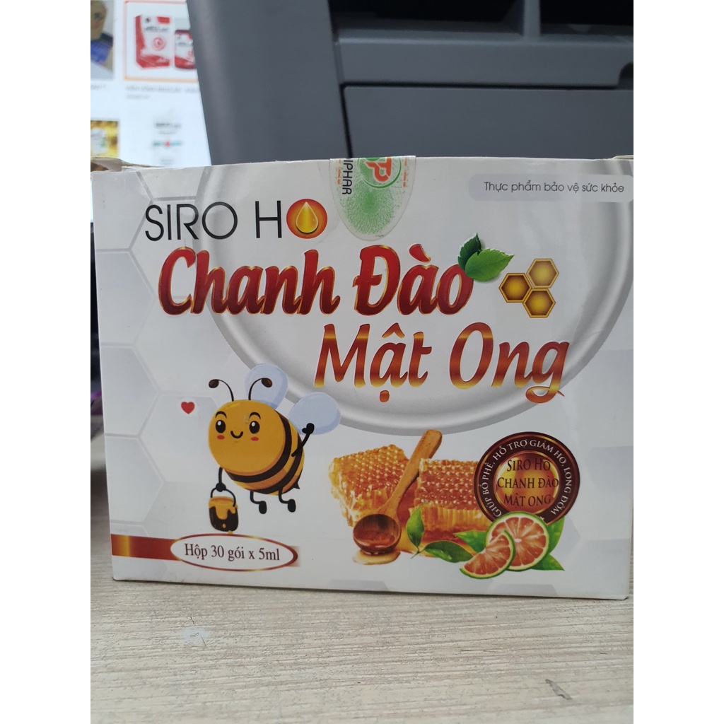 Siro ho Chanh Đào Mật Ong - Hộp 30 gói