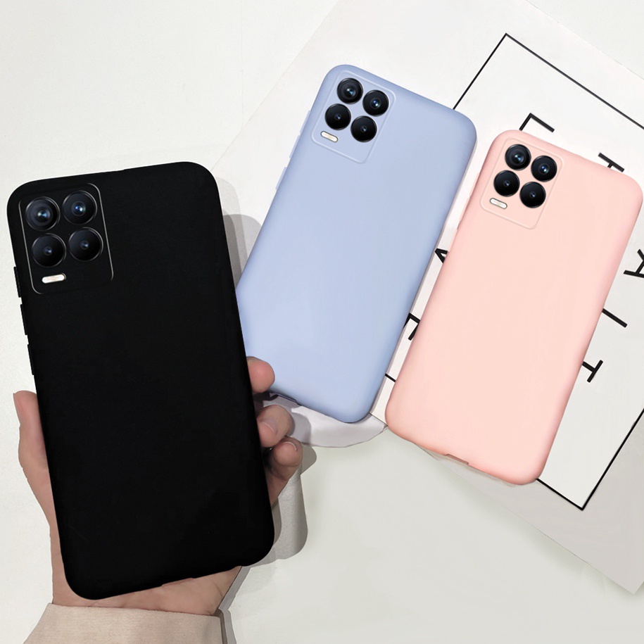 Ốp Điện Thoại Silicon Dẻo Mềm Màu Vàng Đen Cho Realme 8 2021 Realme 8 Pro Realme 8 4g Realme8 Pro 8pro 6.4 Inch