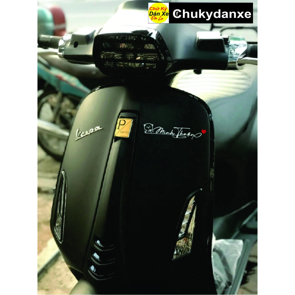 In chữ dán xe theo tên khách hàng :bấm xem video siêu phẩm mẫu kí đẹp 2022 - decal tem xe máy - logo xe máy - hình
