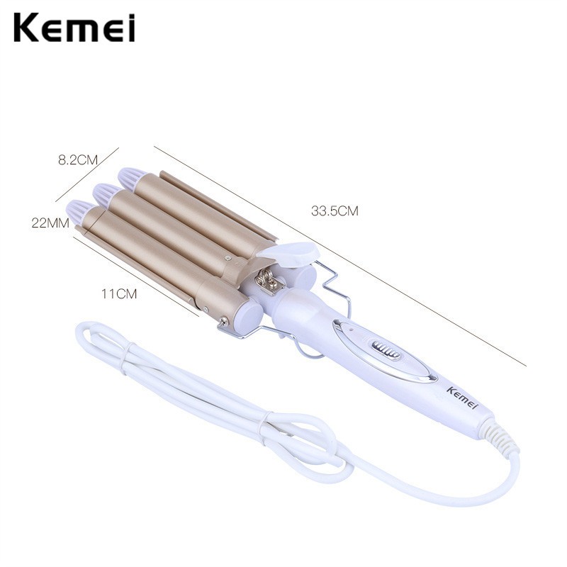 Máy Uốn Tóc 3 Trục KEMEI 1010 - Hàng nhập khẩu