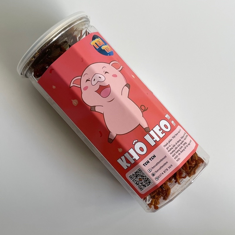 Khô heo tỏi ớt TenTen hộp 300g, đồ ăn vặt vừa ngon vừa rẻ, đảm bảo atvstp - Ăn là ghiền! | BigBuy360 - bigbuy360.vn