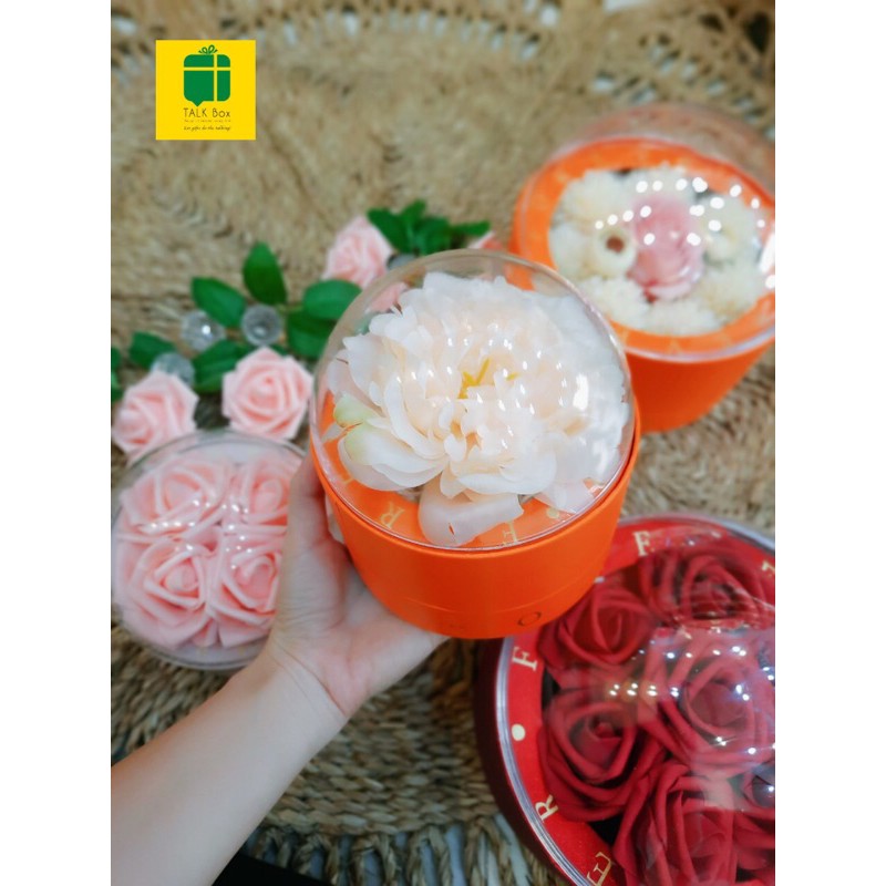 HỘP HOA NẮP CẦU 2 NGĂN SANG CHẢNH | BigBuy360 - bigbuy360.vn