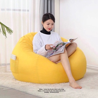 Ghế bố lười hạt xốp thư giãn 100x120cm (đã kèm xốp)