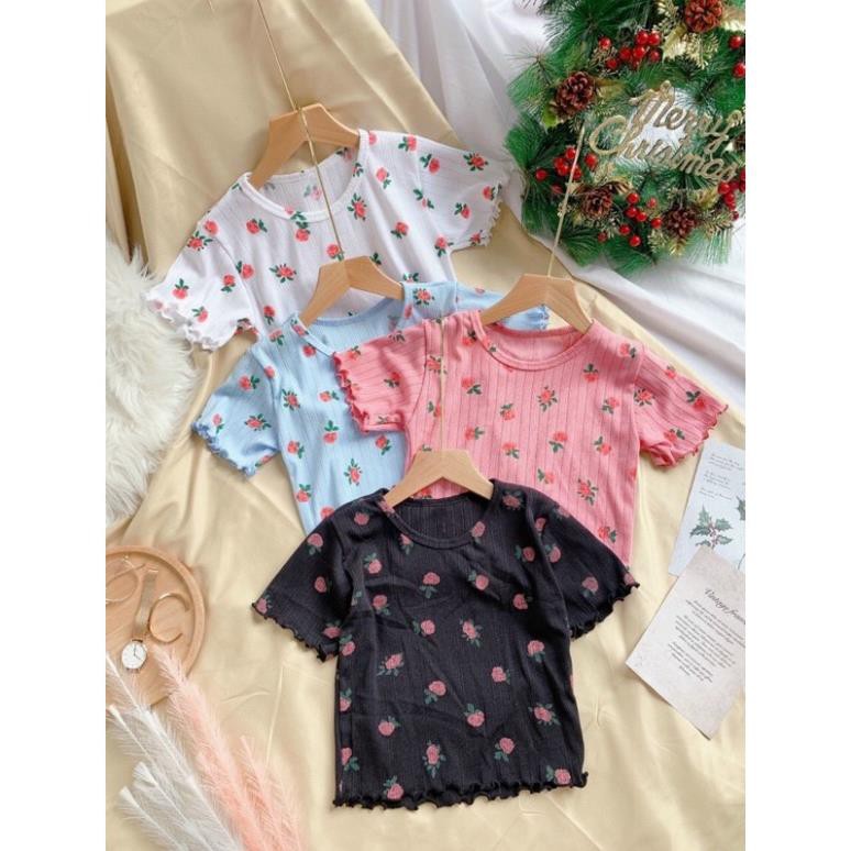 🍓🍓Áo Croptop kiểu in hình họa tiết, nhẹ nhàng nữ tính📷Ảnh thật📷 Đẹp 💝