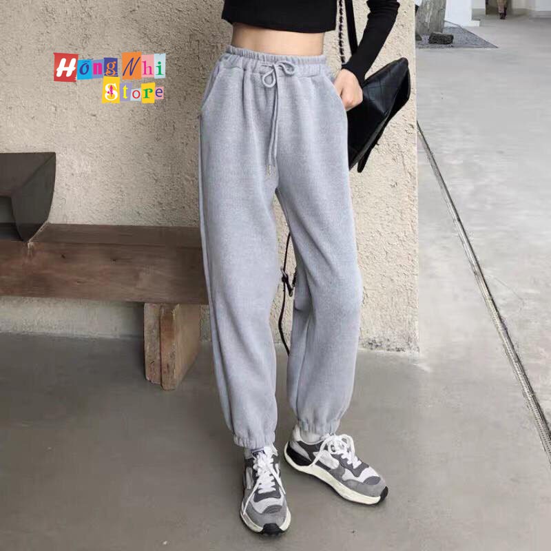 Quần Jogger Basic Pant Ulzzang Unisex Jogger Trơn Bo Lai - MM