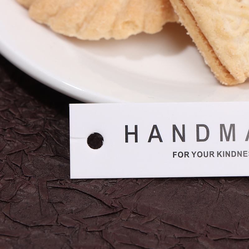 Nhãn in chữ Handmade/Thank You trang trí hộp đựng bánh quy/bánh kem trang trí tiệc cưới