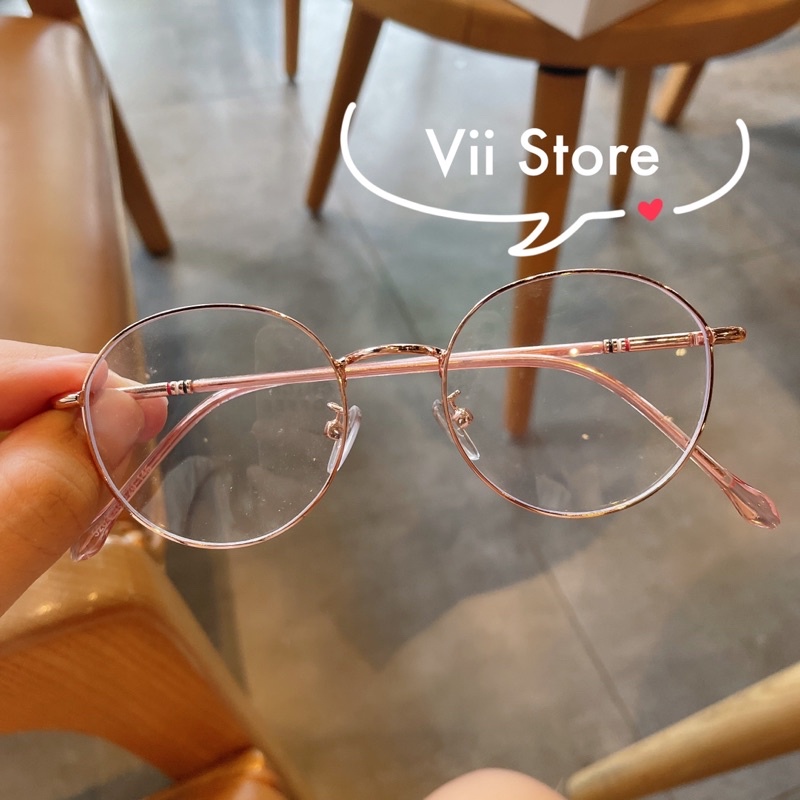 Kính cận nam nữ kim loại thanh mảnh 5281, kèm tròng 0 độ - Vii Store