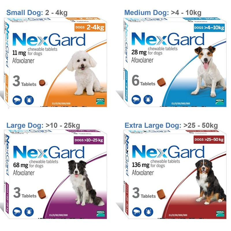 NexGard(1viên)- bảo vệ cún khỏi ve rận bọ chét ghẻ DEMODEX 😾😾😾