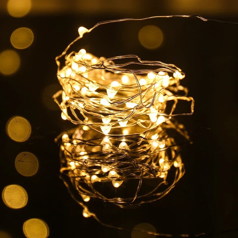 Dây Đèn Led Đom Đóm Fairylight Màu Vàng, 3m Dùng Pin Lizflower