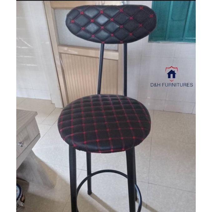 Ghế quầy bar cao - Ghế ban công, thu ngân có tựa nệm êm xe hơi thủ công nhiều mẫu-D&H Furnitures