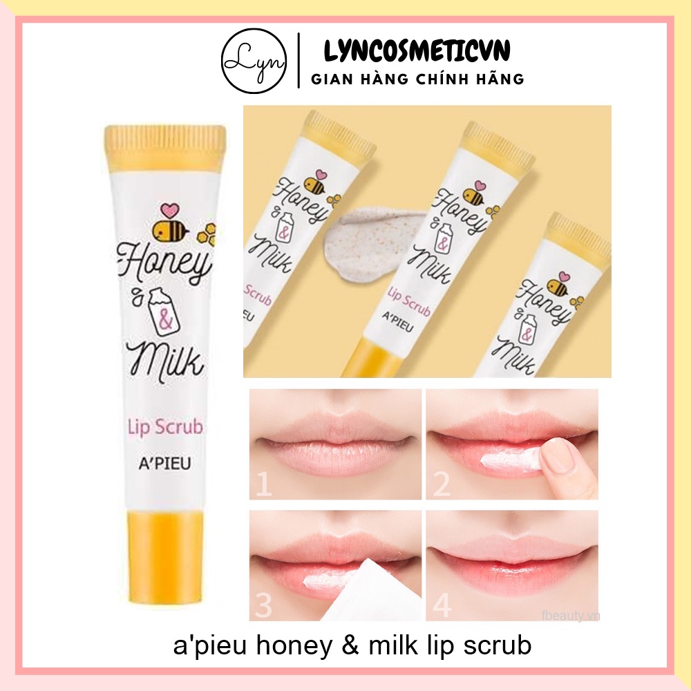 Tẩy Tế Bào Chết Môi Honey Milk Lip Scrub A’Pieu
