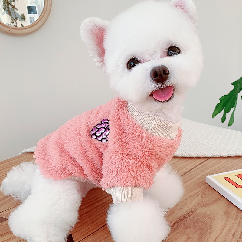 Áo Khoác Vải Lông Cừu In Hình Trái Cây Dễ Thương Cho Thú Cưng