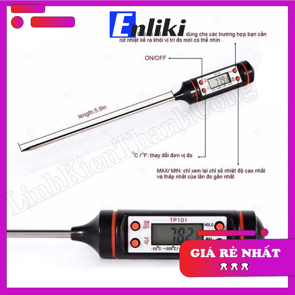 [Mã ELORDER5 giảm 10k đơn 20k] Nhiệt Kế Điện Tử đo từ -50 Độ C đến 300 Độ C TP101