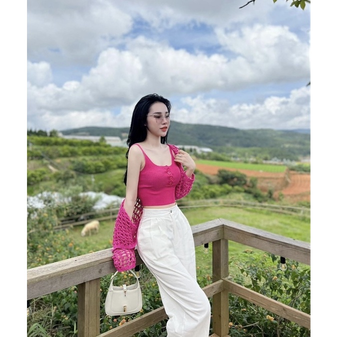 Set Áo Lưới Đi Biển CHARMIE DRESS JOLY BY JOLY Vải Thun Năng Động Dễ Chịu