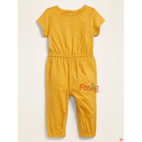 [4-9kg] Jumpsuit Bé Gái - Vàng/Chấm