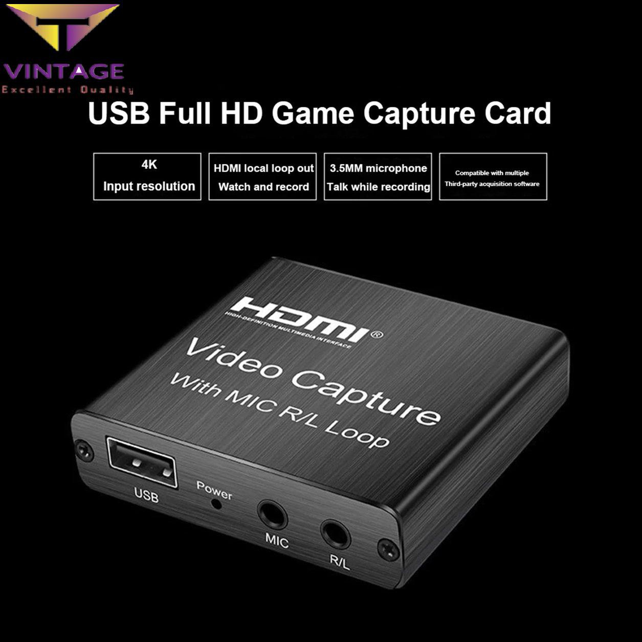 Card đồ họa HDMI USB 2.0 3.0 hỗ trợ ghi hình máy chơi game/phát sóng trực tuyến