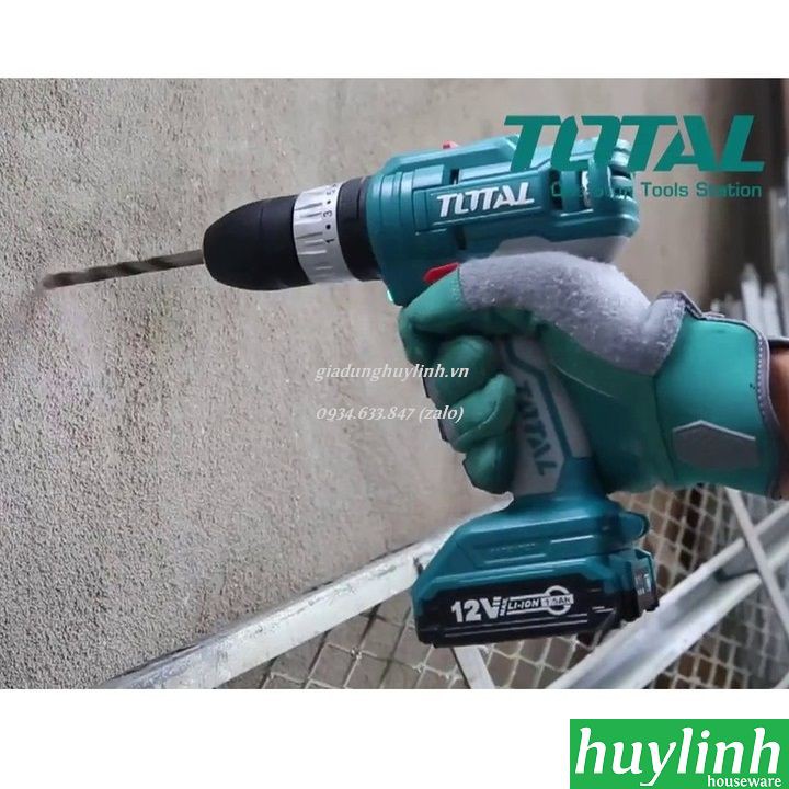 Máy khoan búa dùng pin Total TIDLI1222 - 2 pin 12V - 3 chức năng