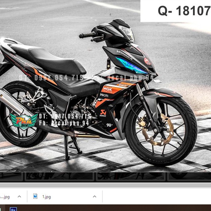 Tem rời Winner cam đen 1