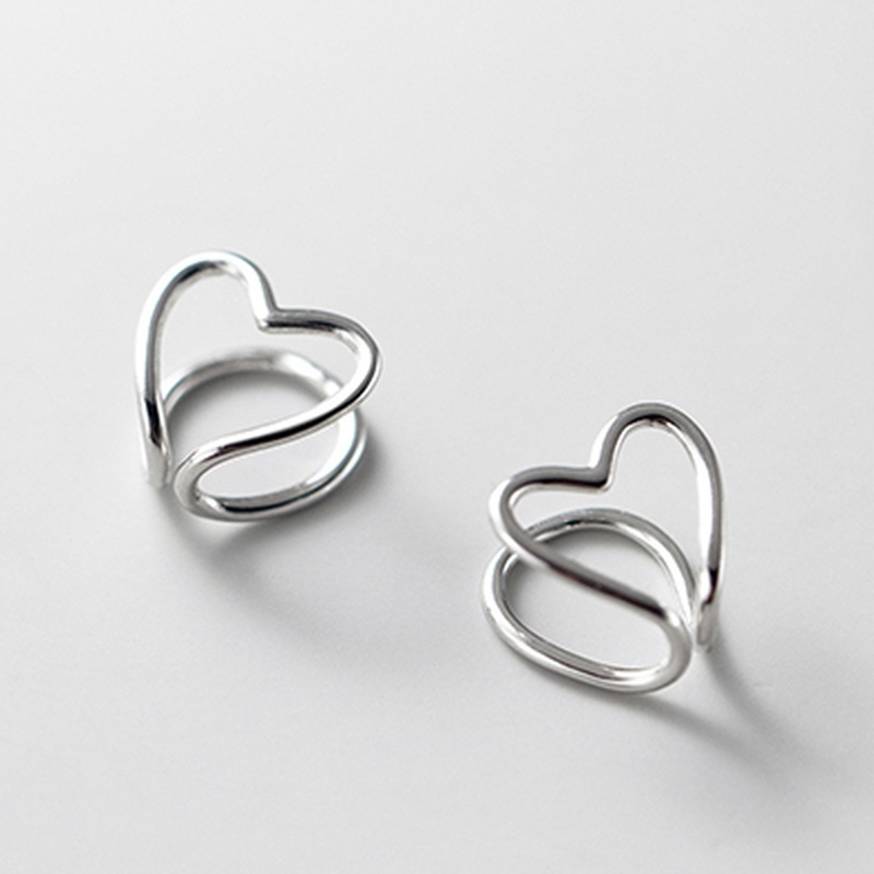 Khuyên Tai Hình Trái Tim Đơn Giản Không Xỏ Lỗ Phong Cách Hàn Quốc Mới Cho Nữ