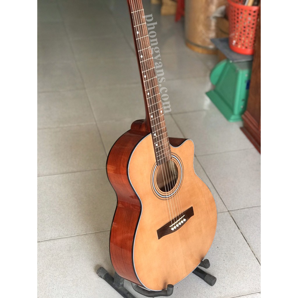 [TẶNG KÈM BAO +PHÍM] Đàn guitar acoustic gỗ hồng đào có ty tặng kèm bao và phím gảy