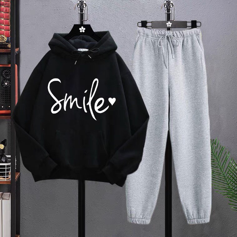 Sét Áo hoodie Slime + quần Bom, Áo nỉ chất đẹp không xù, rộng rãi thoải mái mặc ở nhà và mặc đi chơi - FANI