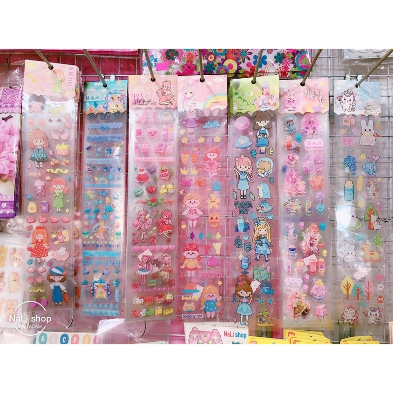 WASHI TAPE MIẾNG DÀI cute dễ thương, sticker hình dán, trang trí sổ, bullet journal