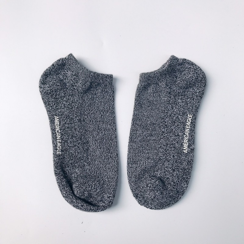 Tất cotton cổ ngắn hàng dày ấm có đệm gan bàn chân nam nữ. HA1823 (2 màu)