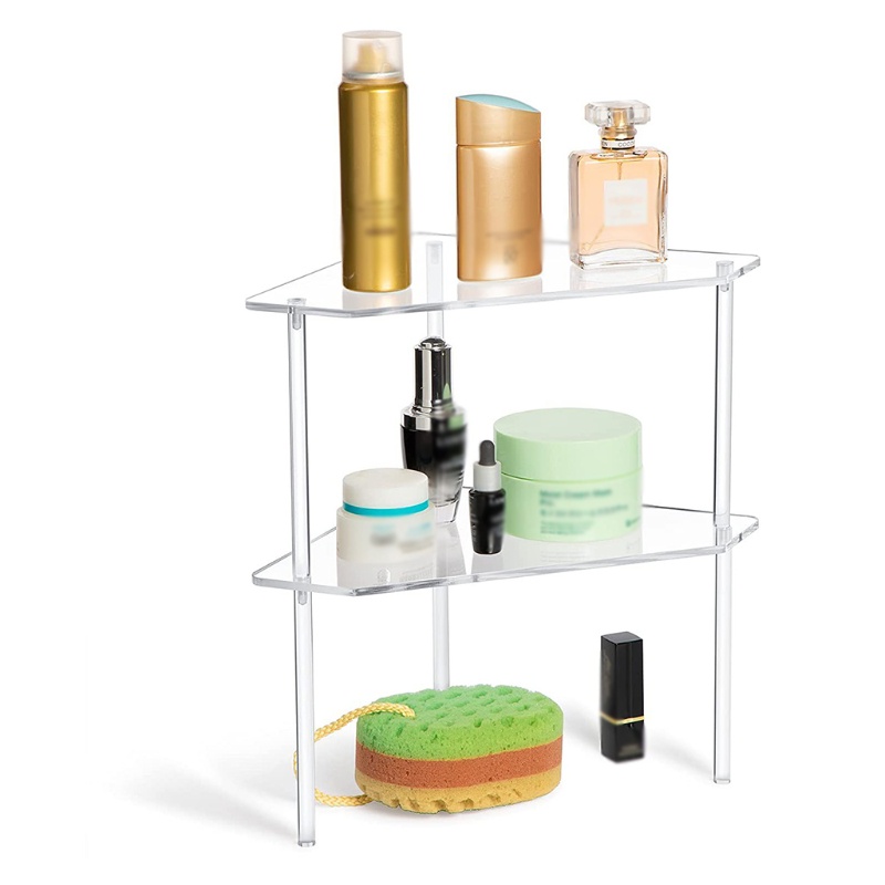 Bộ 2 Kệ Nhựa Acrylic Trong Suốt Đựng Đồ Dùng Nhà Tắm Tiện Dụng