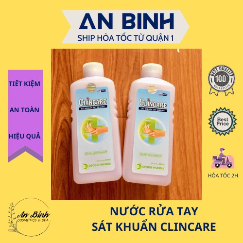 (Q1-HCM) Nước rửa tay nhanh Clincare 500ML | Nước Sát Khuẩn Clincare