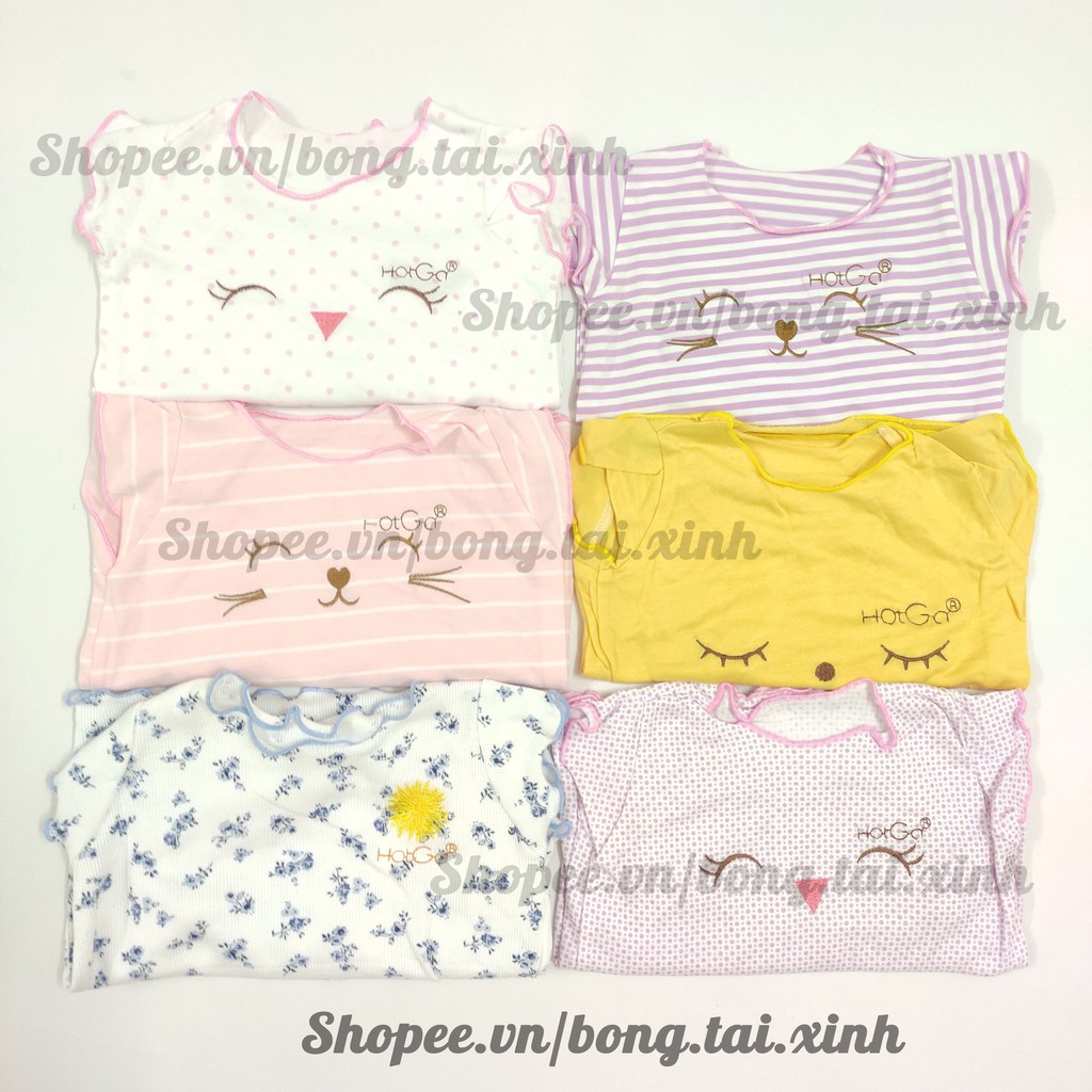 Bộ bé gái thun cotton Hotga cho bé từ 8-12kg (freesize 8-12kg)