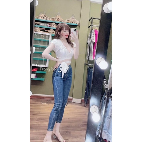 Áo bèo buộc eo