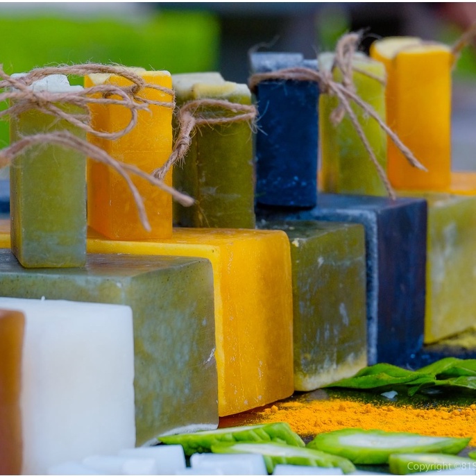 Xà Bông Sinh Dược Thiên Nhiên Mướp Đắng Nghệ Mật Ong, Xà Bông Mướp Đắng Sáng Da Giảm Thâm Giảm Mụn Lưng