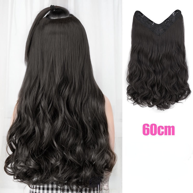 Set 4 Kẹp Tóc Giả Nối Dài Dày Dặn Chống Bóng Thời Trang