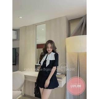 Set bigsize cổ bèo trắng -