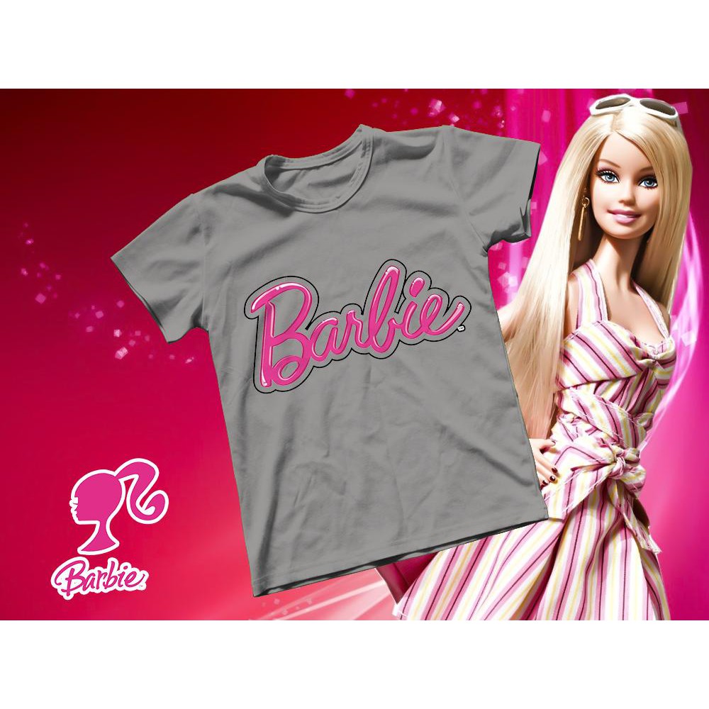Áo thun Cotton Unisex - Movie - Barbie - Chữ Barbie