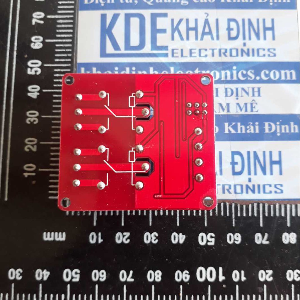 MODULE 2 RELAY, có OPTO, JUMP CHỌN MỨC ĐIỀU KHIỂN, domino in, out, relay 5V / 12V / 24V kde2990