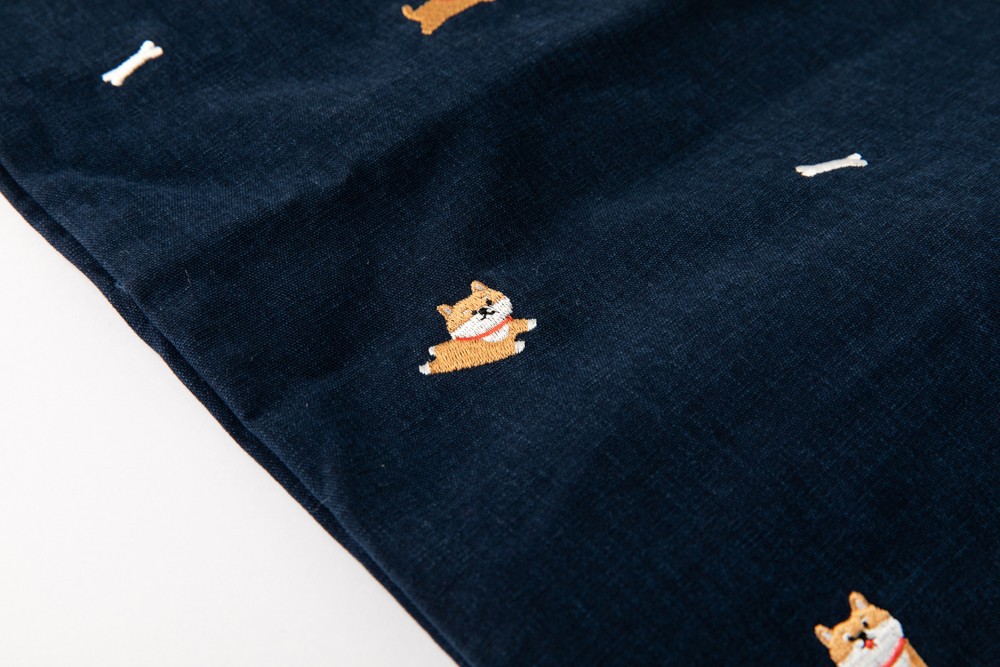 Túi Artbox Màu Xanh Navy Họa Tiết Cún Shiba