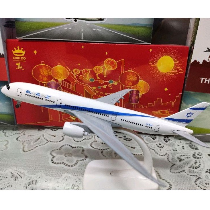 Mô hình máy bay EL-AL kim loại 20cm