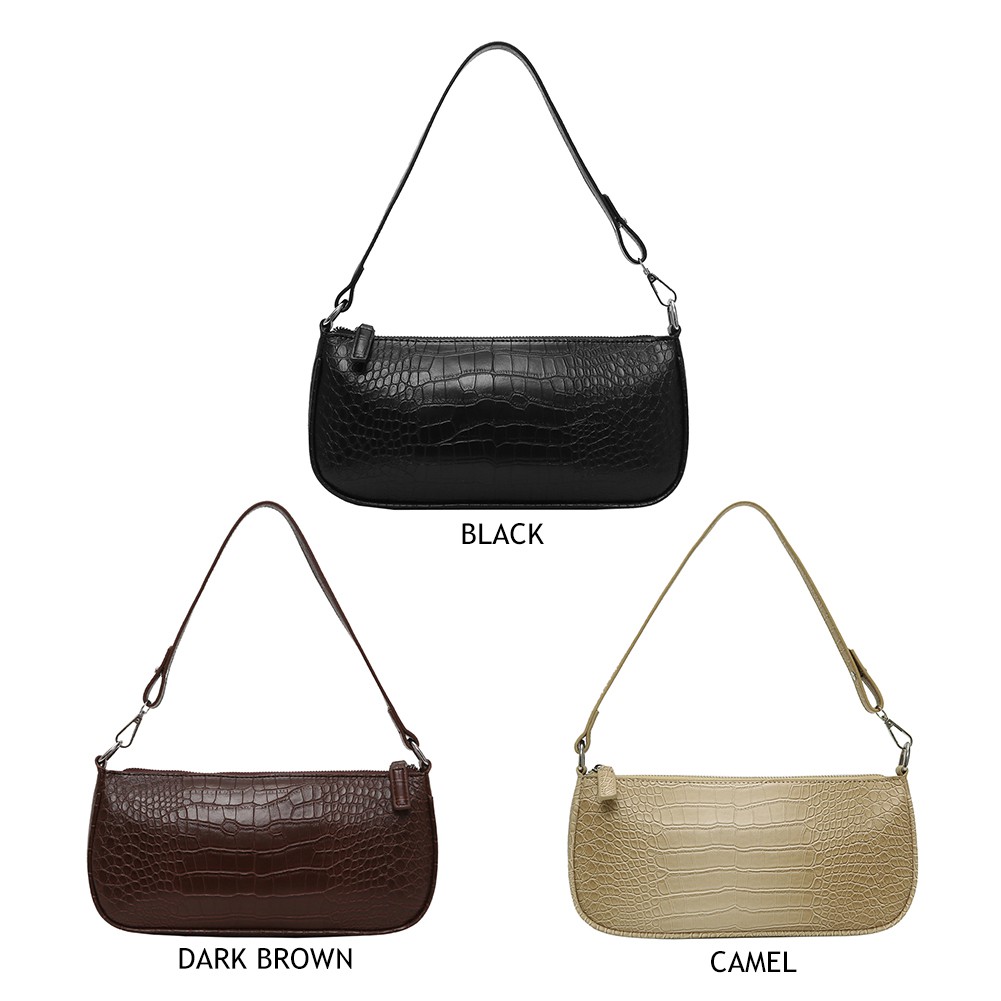 Túi xách giả da cá sấu phong cách retro thời trang cho nữ