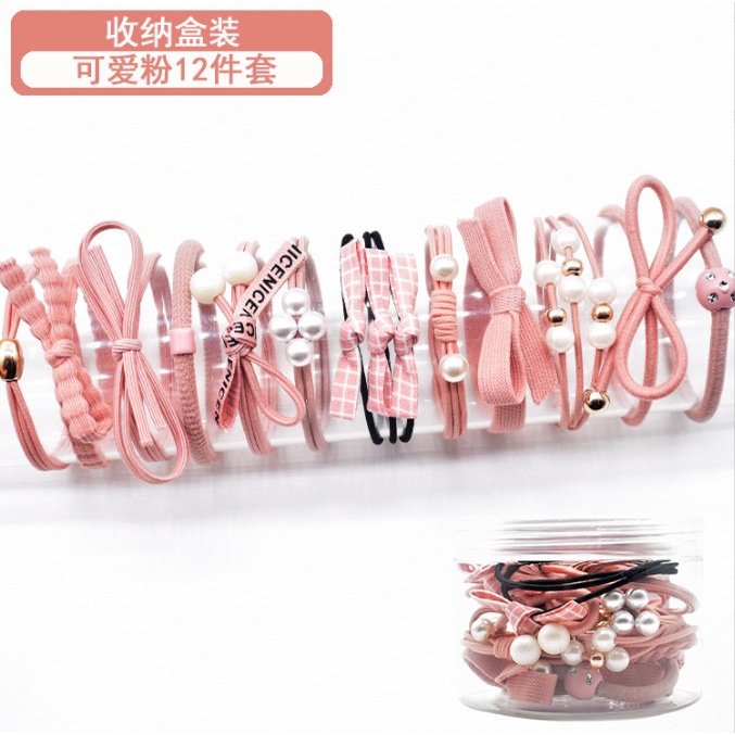 Hộp 12 dây chun buộc tóc nữ mix mẫu cực xinh BAG U HOP12CHUN269