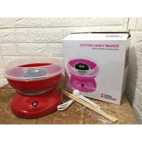 [Freeship] Máy làm kẹo bông gòn đa năng mini cotton candy maker cho bé(xanh - hồng)