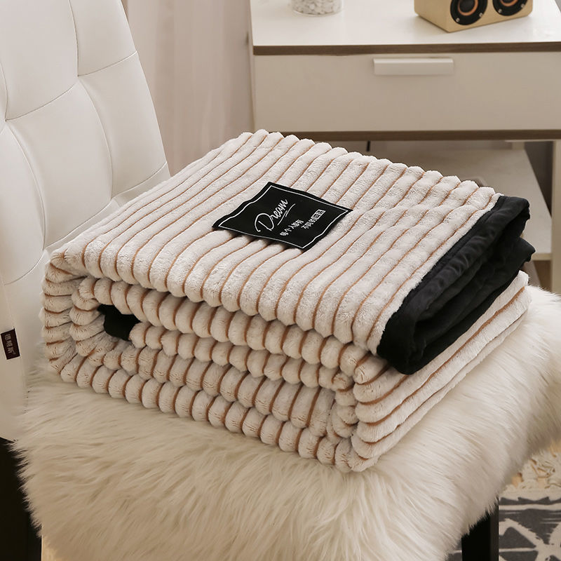 Baisihan chăn mỏng san hô lông cừu chăn văn phòng ngủ trưa chăn nhỏ đơn dày khăn dày chăn điều hòa nhiệt độ
