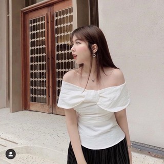 [HỎA TỐC HCM] Áo peplum nơ trễ vai thanh lịch