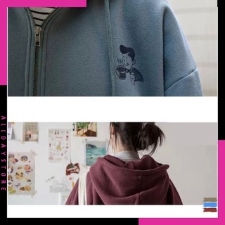 Áo khoác nỉ học sinh phong cách HÀN QUỐC