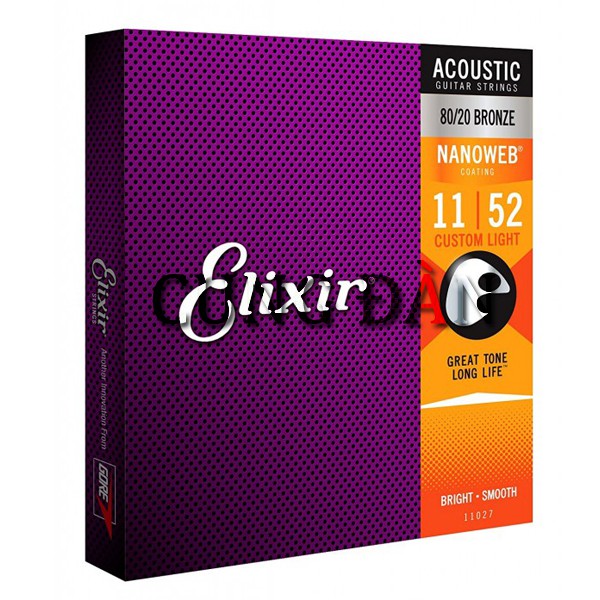 Bộ dây đàn Elixir NANOWEB PHOSPHORBRONZE 11/52